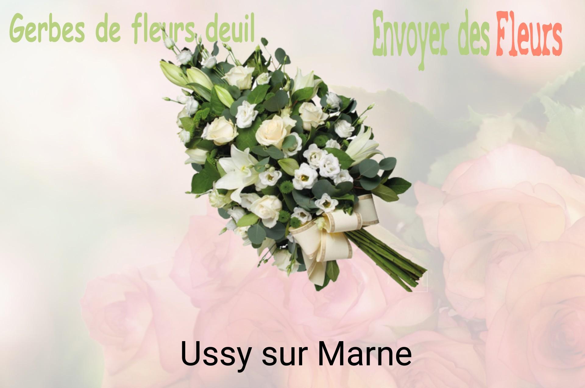 Gerbe de fleurs de deuil livrée à Ussy-sur-Marne